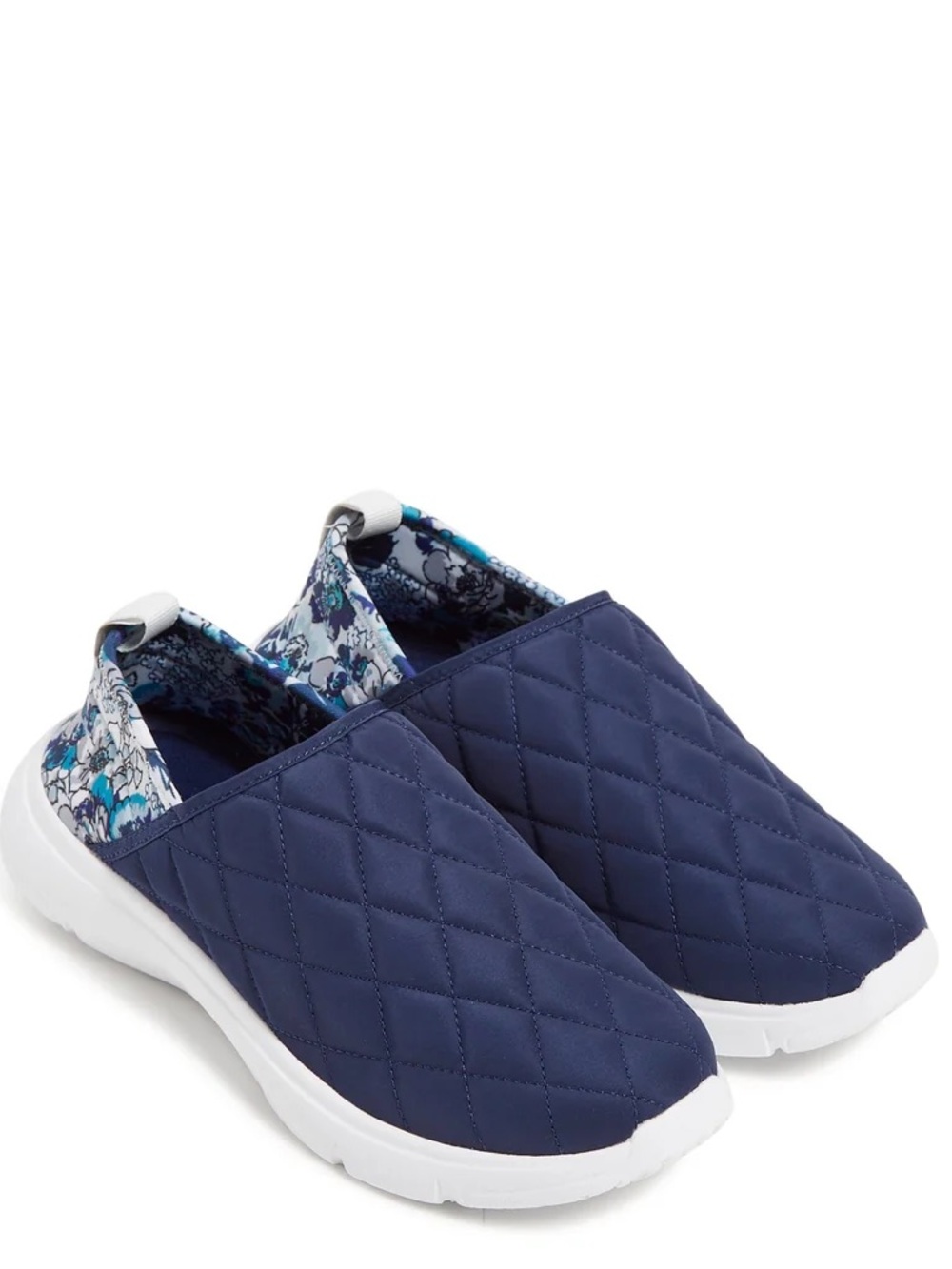 Vera Bradley Women's VB Cloud Convertible Slip-On Shoes in a quilted blue size 8